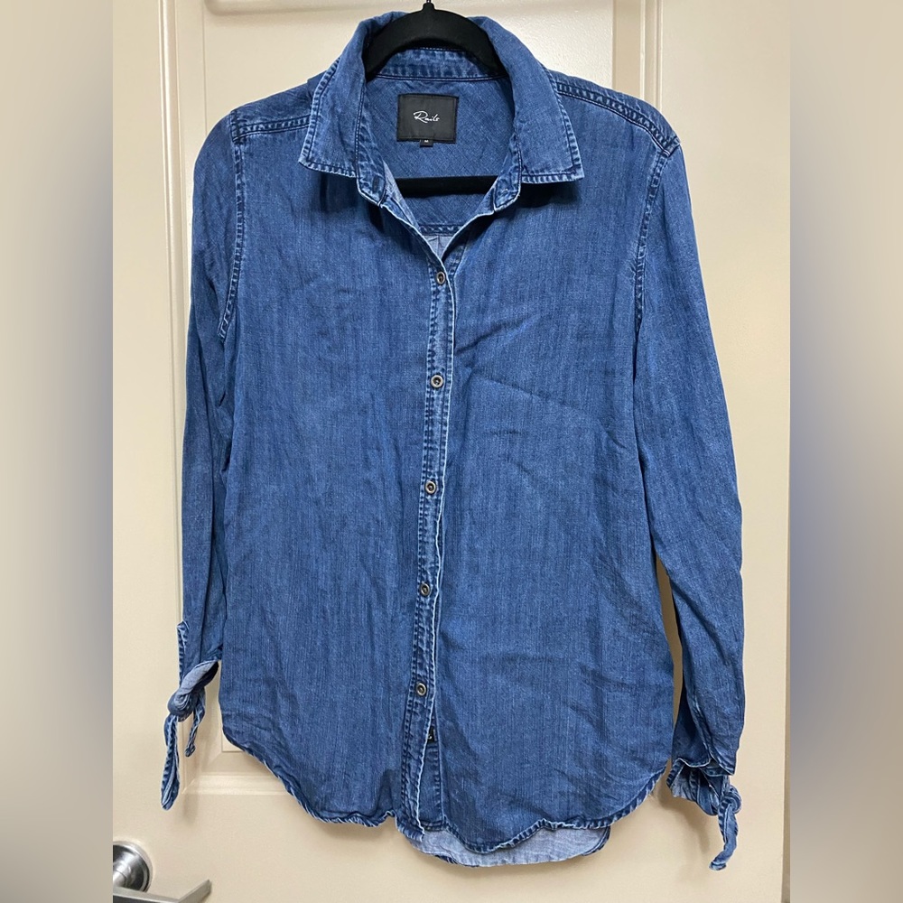 Rails denim top, tencel material , ties on the wrist